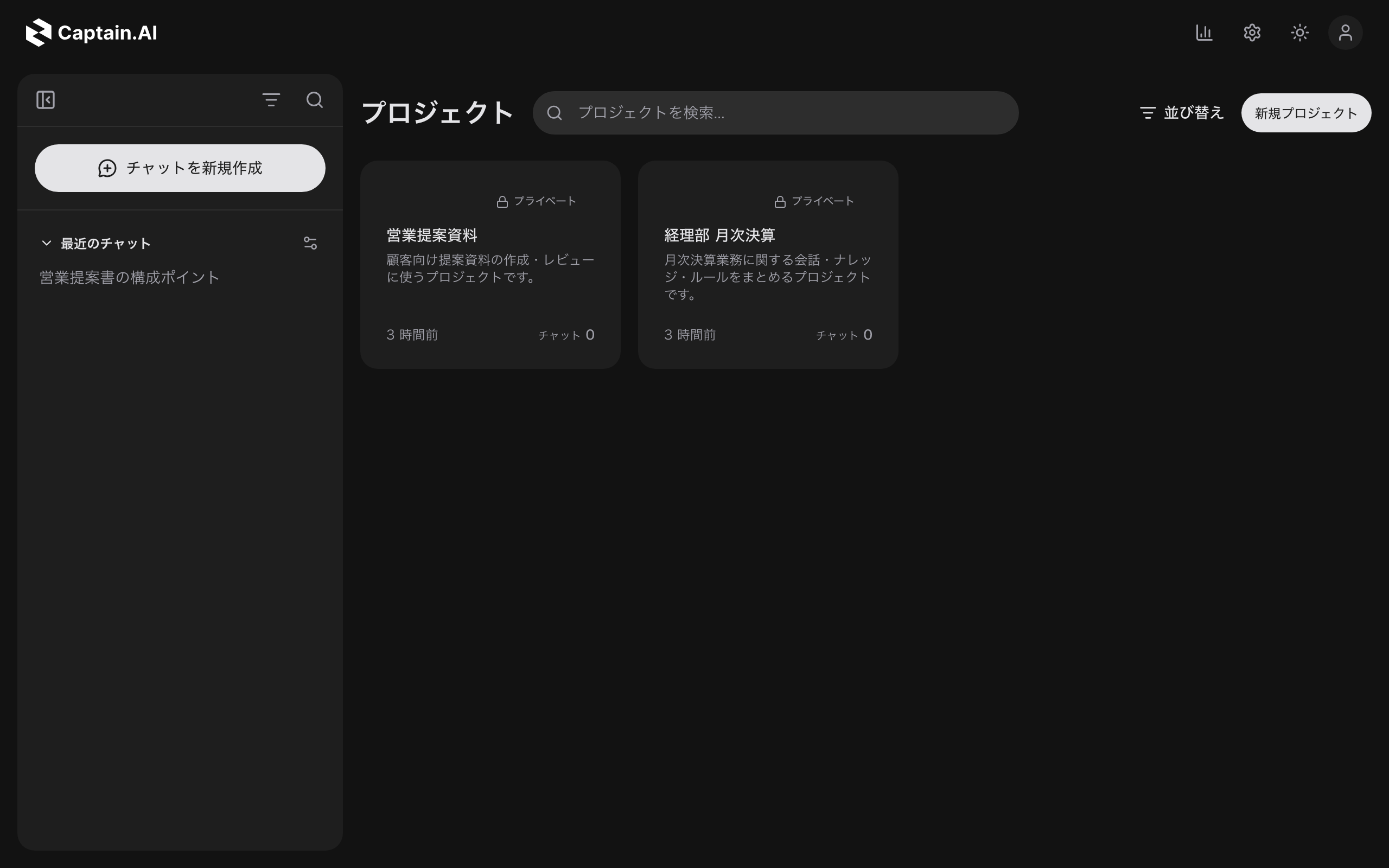 プロジェクト一覧